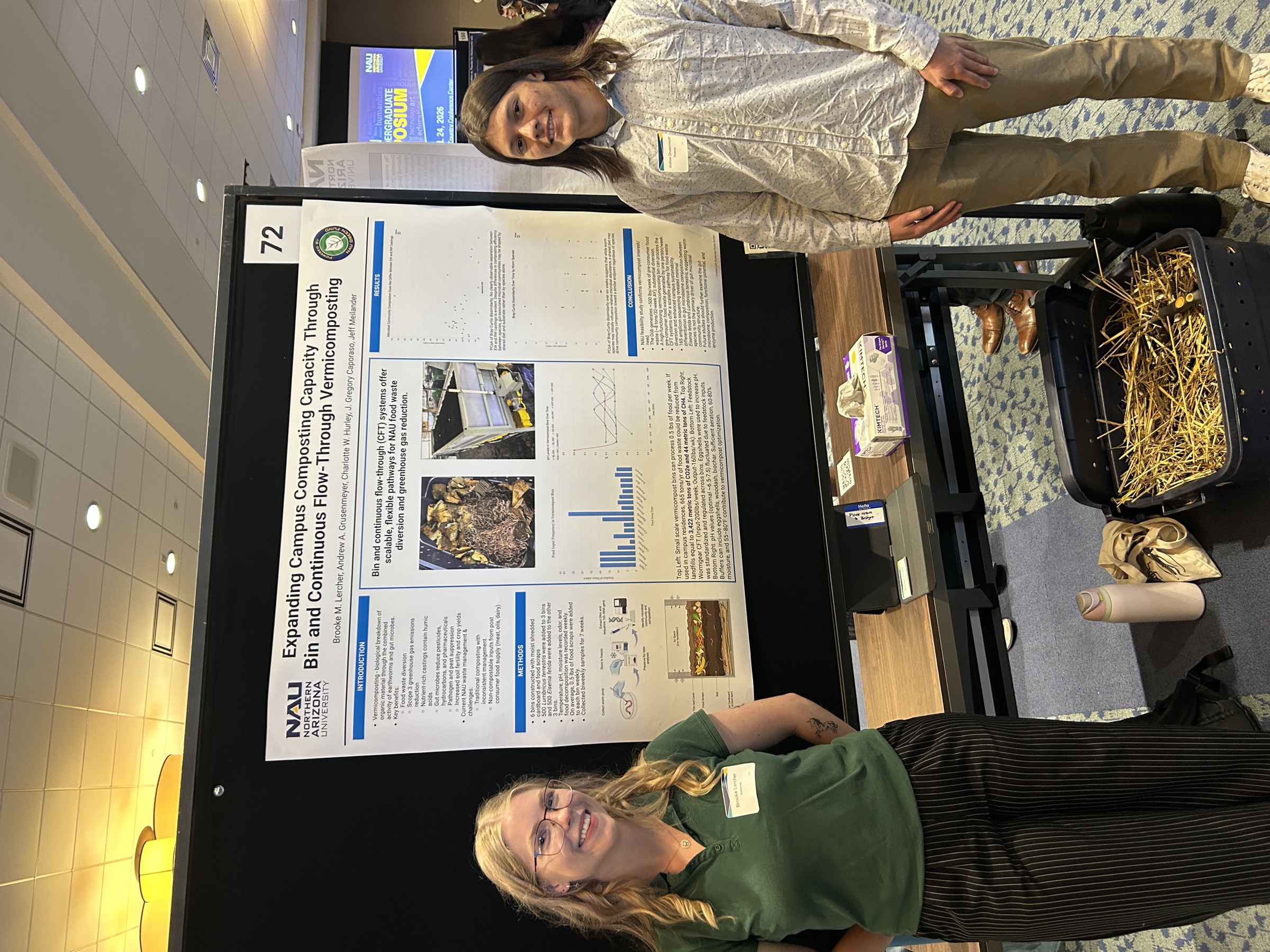 Brooke and Andrew with their research poster
