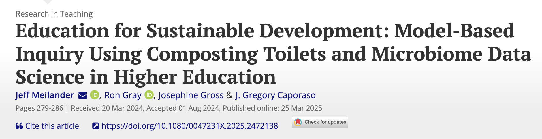 Education for Sustainable Development