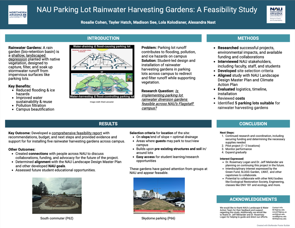 Parking lot rainwater diversion poster